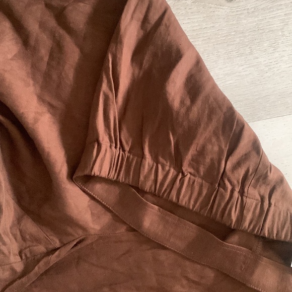 NWT J. Jill Linen Kona‎ Stretch Brown Straight Leg Trousers summer career 4X - Picture 13 of 13